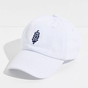 FP Movement by Free People White Cap with Navy Embroidery